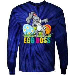 Egg Boss Dabbing Easter Bunny Tie-Dye Long Sleeve Shirt