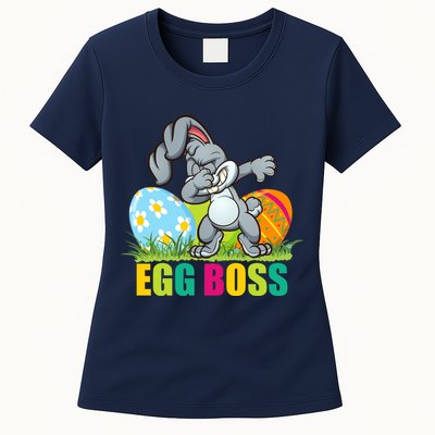 Egg Boss Dabbing Easter Bunny Womens T-Shirt