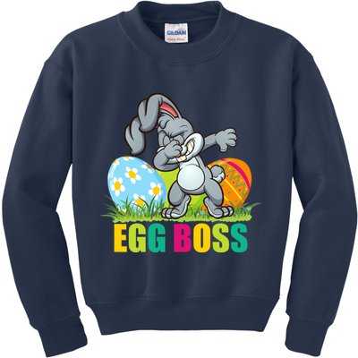 Egg Boss Dabbing Easter Bunny Kids Sweatshirt