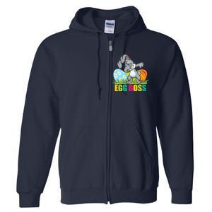 Egg Boss Dabbing Easter Bunny Full Zip Hoodie