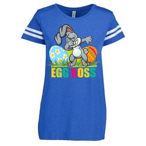 Egg Boss Dabbing Easter Bunny Enza Ladies Jersey Football T-Shirt