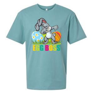 Egg Boss Dabbing Easter Bunny Sueded Cloud Jersey T-Shirt