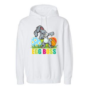 Egg Boss Dabbing Easter Bunny Garment-Dyed Fleece Hoodie