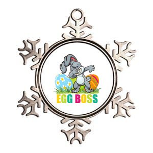 Egg Boss Dabbing Easter Bunny Metallic Star Ornament