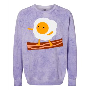 Egg Surfing On Bacon Colorblast Crewneck Sweatshirt