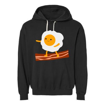 Egg Surfing On Bacon Garment-Dyed Fleece Hoodie