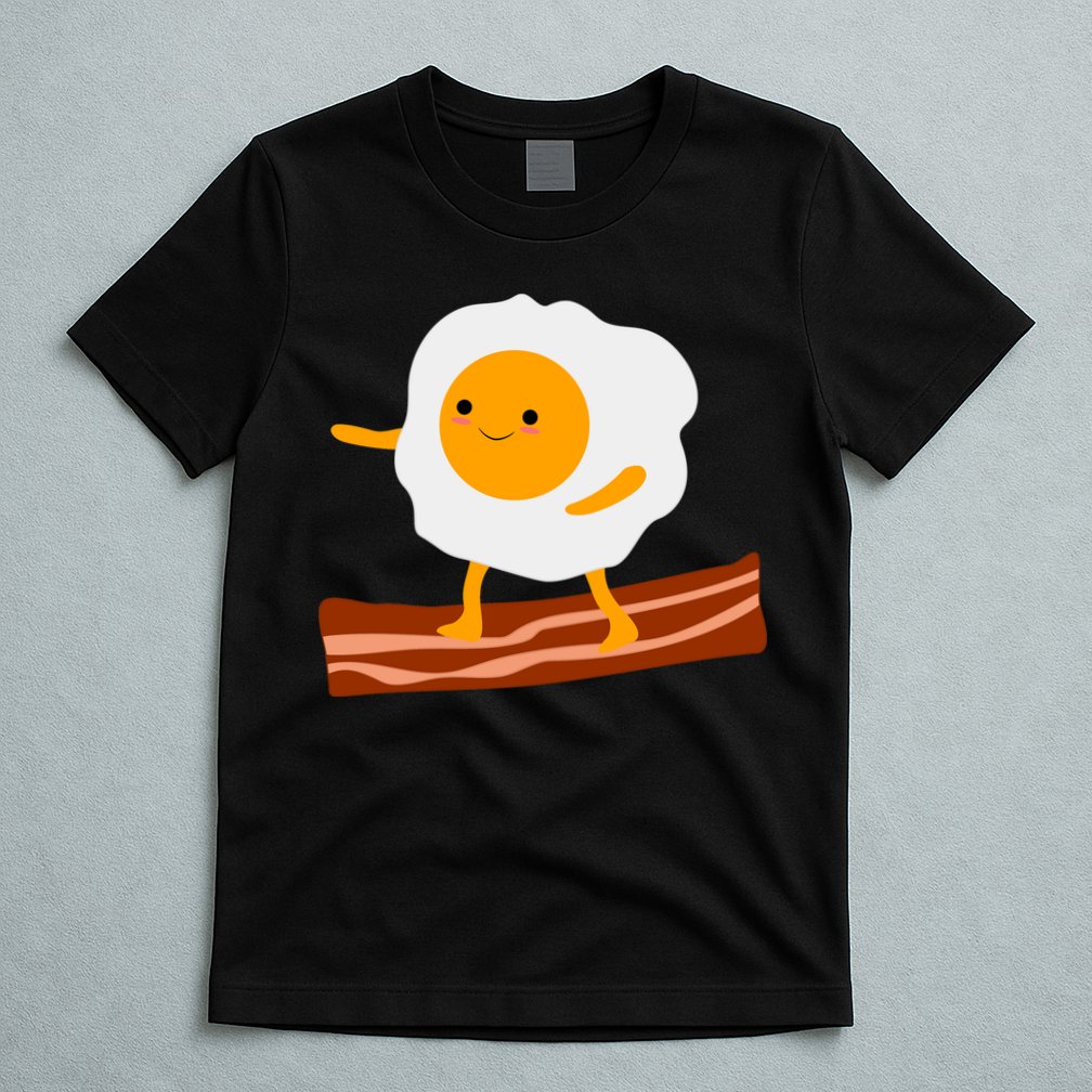 Egg Surfing On Bacon T-Shirt