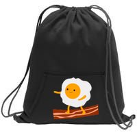 Egg Surfing On Bacon Sweatshirt Cinch Pack Bag