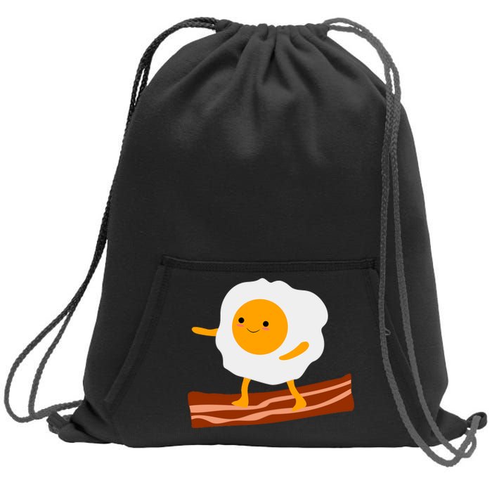 Egg Surfing On Bacon Sweatshirt Cinch Pack Bag