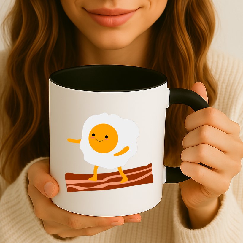Egg Surfing On Bacon Mug