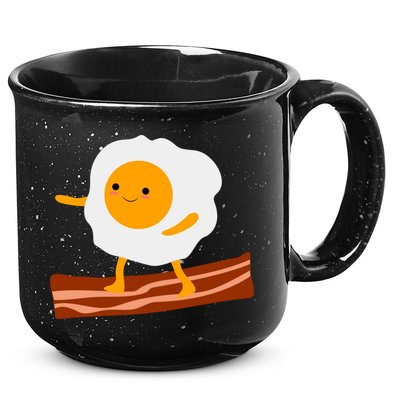 Egg Surfing On Bacon 15oz Campfire Ceramic Mug