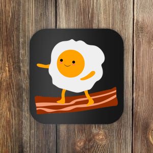 Egg Surfing On Bacon Coaster