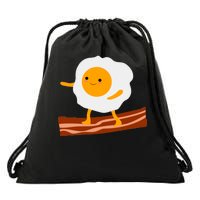 Egg Surfing On Bacon Drawstring Bag