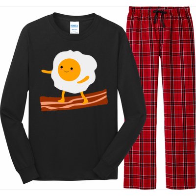 Egg Surfing On Bacon Long Sleeve Pajama Set