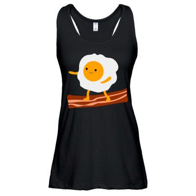 Egg Surfing On Bacon Ladies Essential Flowy Tank