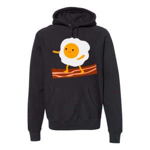 Egg Surfing On Bacon Premium Hoodie