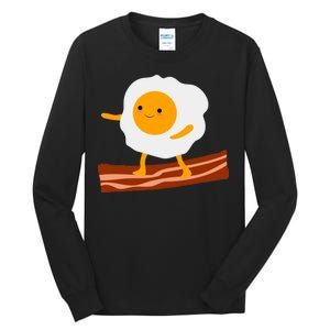 Egg Surfing On Bacon Tall Long Sleeve T-Shirt