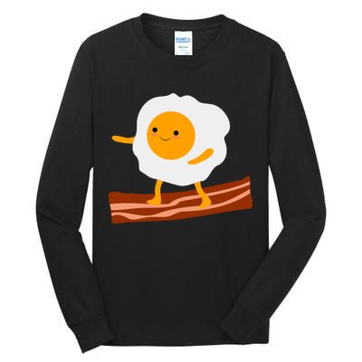 Egg Surfing On Bacon Tall Long Sleeve T-Shirt