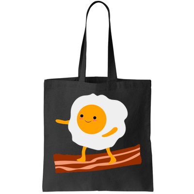 Egg Surfing On Bacon Tote Bag