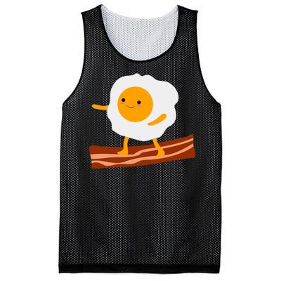 Egg Surfing On Bacon Mesh Reversible Basketball Jersey Tank