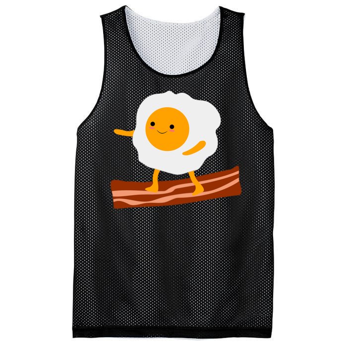 Egg Surfing On Bacon Mesh Reversible Basketball Jersey Tank