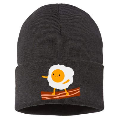 Egg Surfing On Bacon Sustainable Knit Beanie