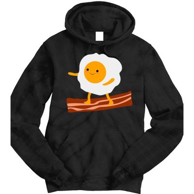 Egg Surfing On Bacon Tie Dye Hoodie