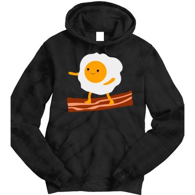 Egg Surfing On Bacon Tie Dye Hoodie