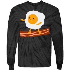 Egg Surfing On Bacon Tie-Dye Long Sleeve Shirt