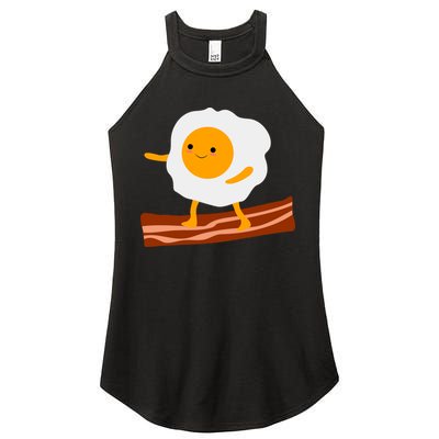 Egg Surfing On Bacon Women's Perfect Tri Rocker Tank