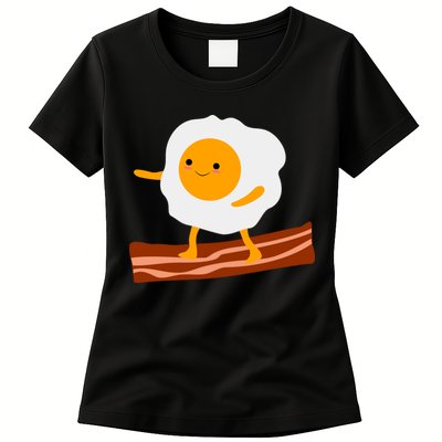 Egg Surfing On Bacon Womens T-Shirt