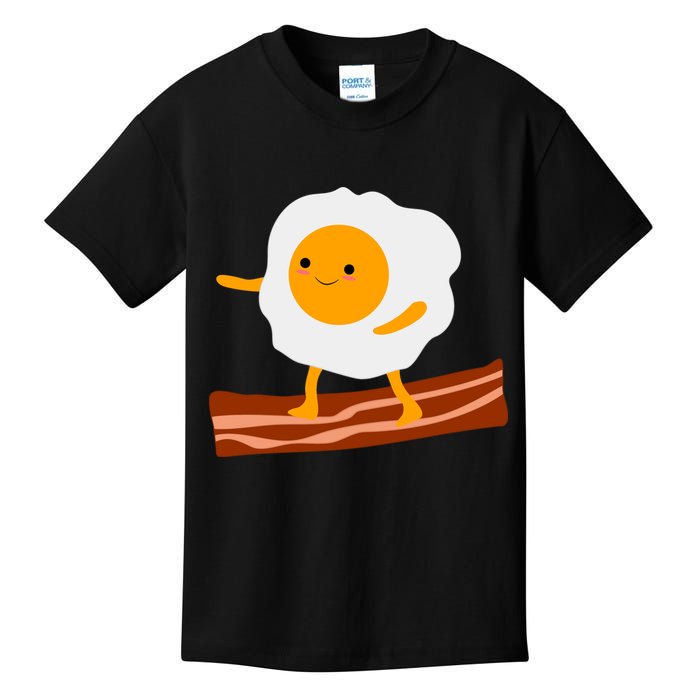 Egg Surfing On Bacon Kids T-Shirt