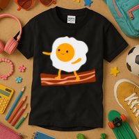 Egg Surfing On Bacon Kids T-Shirt