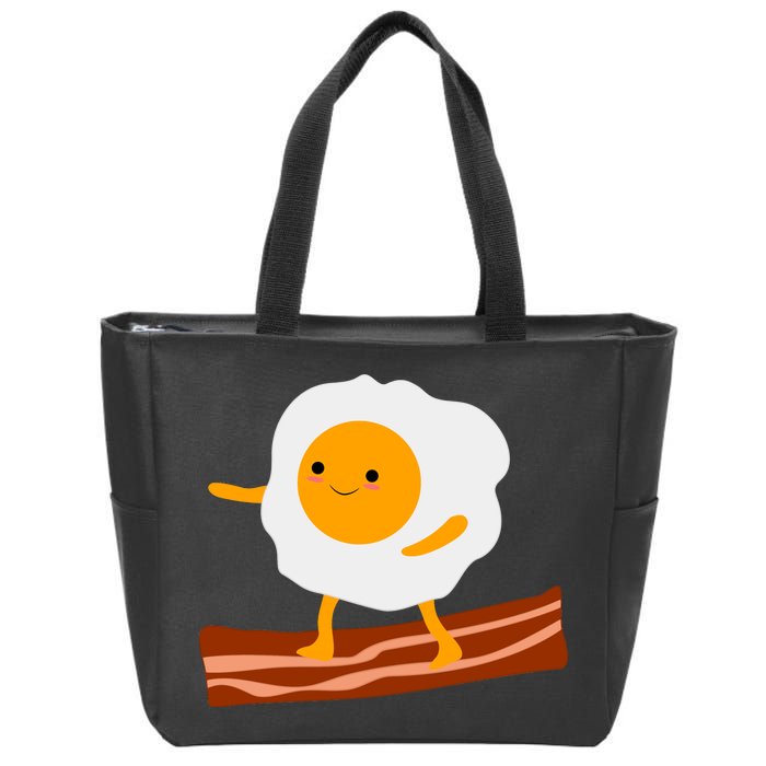 Egg Surfing On Bacon Zip Tote Bag