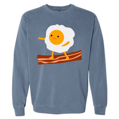 Egg Surfing On Bacon Garment-Dyed Sweatshirt