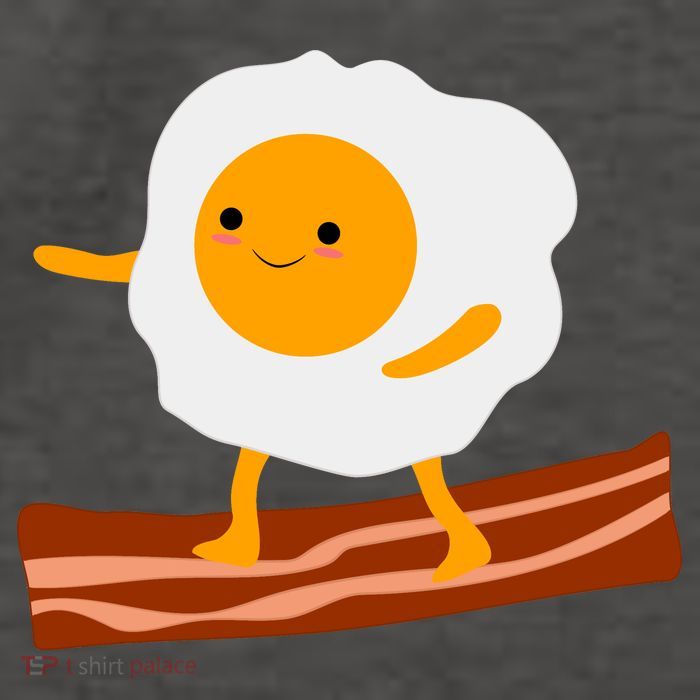 Egg Surfing On Bacon Vector Backpack