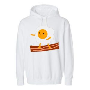 Egg Surfing On Bacon Garment-Dyed Fleece Hoodie