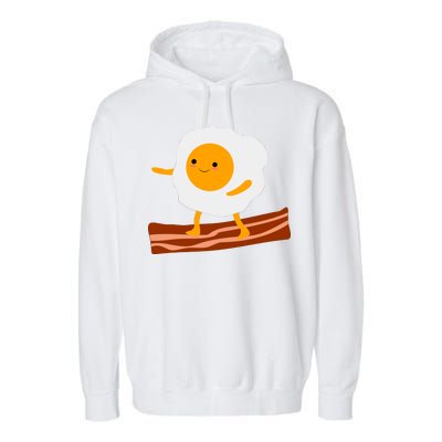 Egg Surfing On Bacon Garment-Dyed Fleece Hoodie