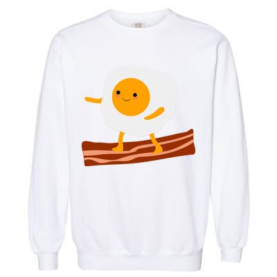 Egg Surfing On Bacon Garment-Dyed Sweatshirt