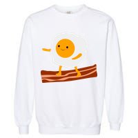 Egg Surfing On Bacon Garment-Dyed Sweatshirt