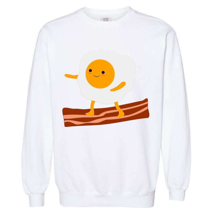 Egg Surfing On Bacon Garment-Dyed Sweatshirt