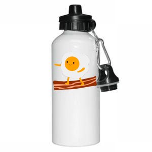 Egg Surfing On Bacon Aluminum Water Bottle