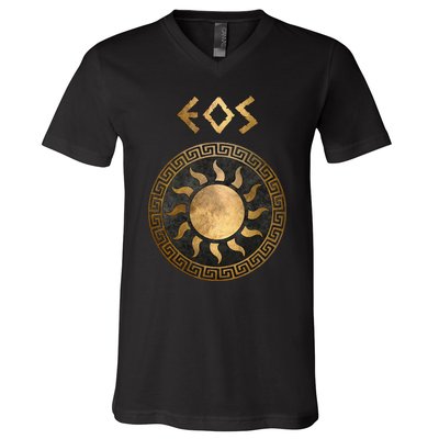 Eos Greek Goddess Of The Dawn Symbol V-Neck T-Shirt