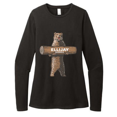 Ellijay Georgia Ga Growling Bear Vacation Souvenir Womens CVC Long Sleeve Shirt