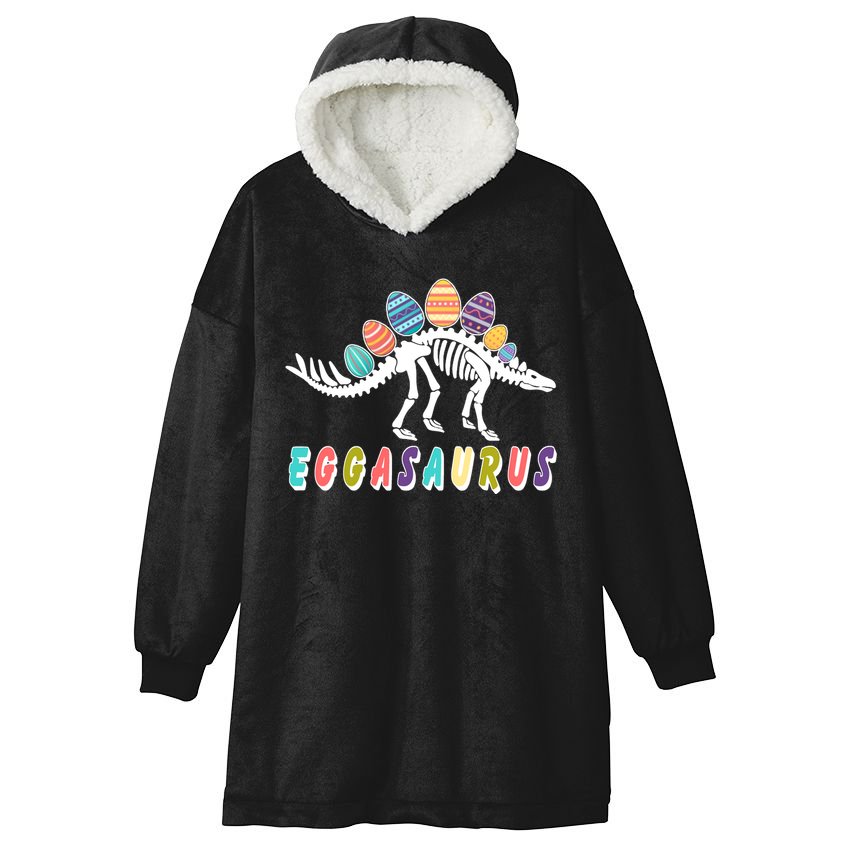 Eggasaurus Dino Stegosaurus Easter Egg Dinosaur Hooded Wearable Blanket