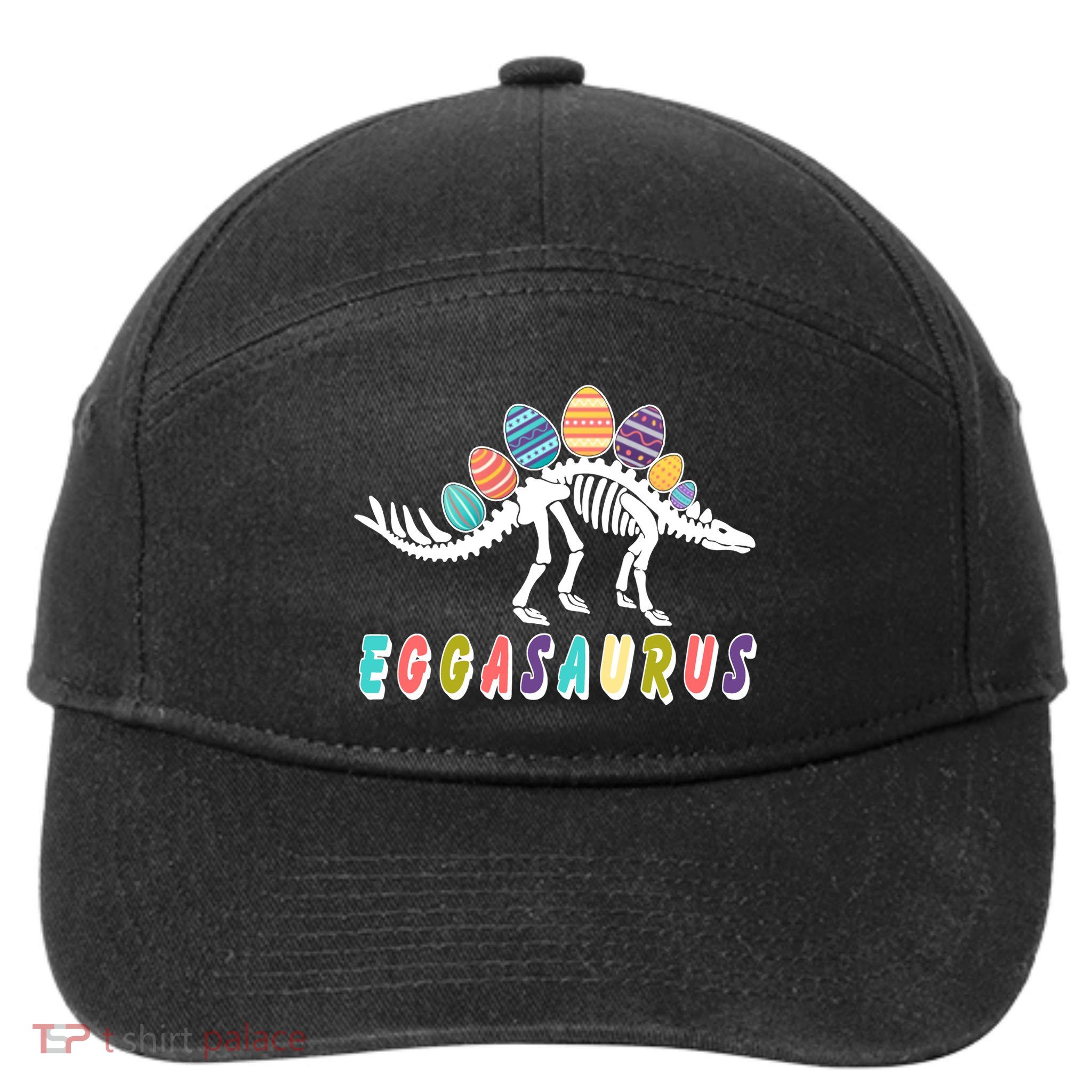 Eggasaurus Dino Stegosaurus Easter Egg Dinosaur 7-Panel Snapback Hat