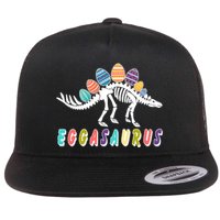 Eggasaurus Dino Stegosaurus Easter Egg Dinosaur Flat Bill Trucker Hat