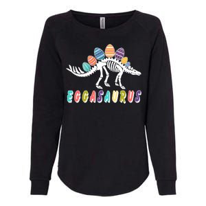 Eggasaurus Dino Stegosaurus Easter Egg Dinosaur Womens California Wash Sweatshirt