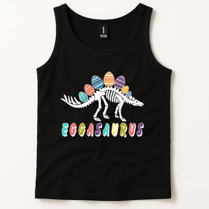 Eggasaurus Dino Stegosaurus Easter Egg Dinosaur Tank Top