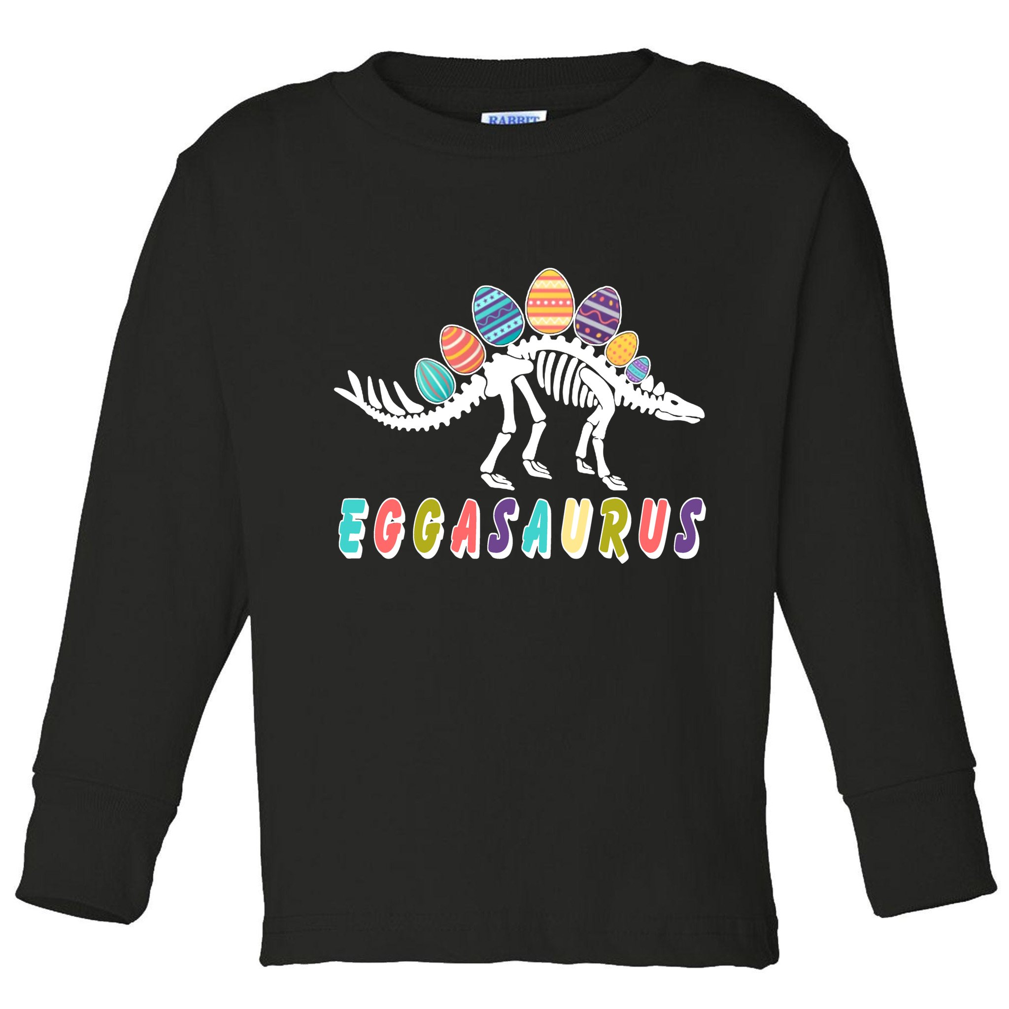 Eggasaurus Dino Stegosaurus Easter Egg Dinosaur Toddler Long Sleeve Shirt
